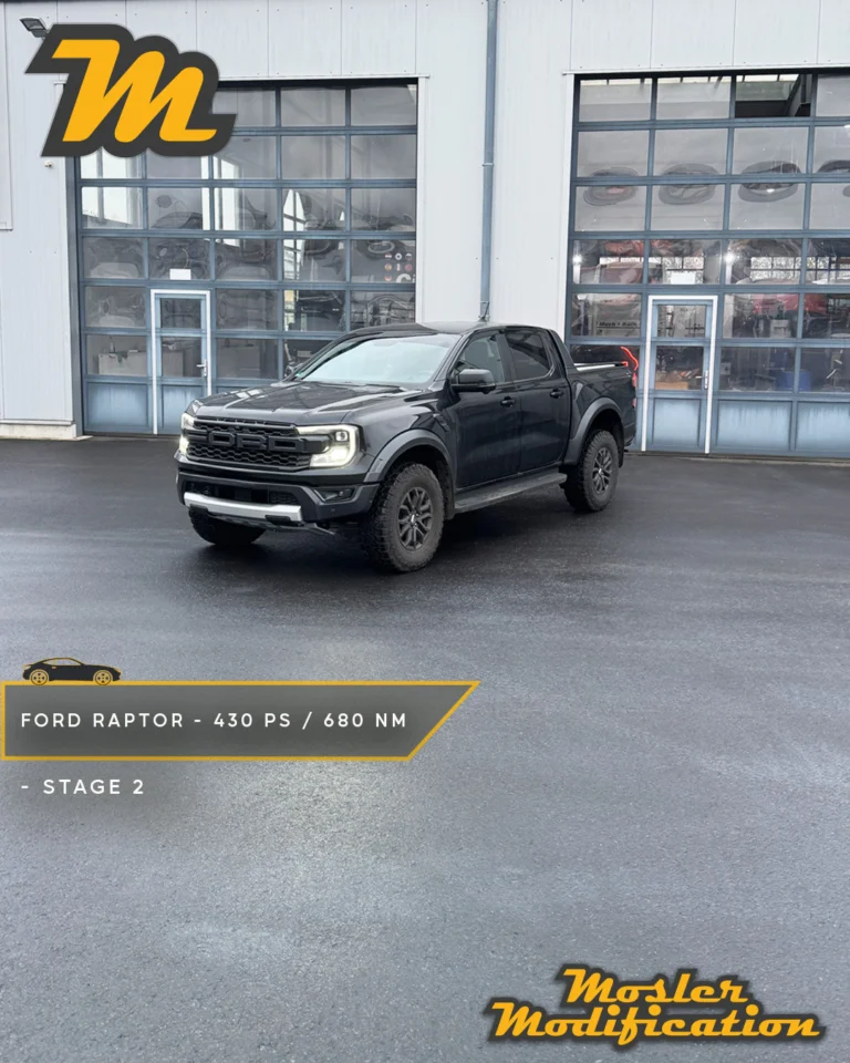 Auch dieser Ford Raptor bekam unsere beliebte Stage 2 Optimierung, die die Leistungsdaten des Fahrzeugs auf 430 PS und 680 Nm anheben. Ein weiterer Umbau, der zeigt, was mit der richtigen Abstimmung möglich ist.

🔧 Modell: Ford Raptor
🚀 Stage 2 Ergebnis: 430 PS / 680 Nm
🧠 Umsetzung: Diagnoseschnittstelle (OBD)

Unsere Stage 2 wird ganz unkompliziert per OBD-Diagnoseschnittstelle aufgespielt und ist perfekt für alle, die keine radikalen Umbauten an ihrem Fahrzeug vornehmen möchten. Mit 430 PS und 680 Nm erzielen wir eine signifikante Optimierung der Fahrdynamik, Durchzugskraft und Performance, ohne die Serienkomponenten zu belasten.

📍 Individuell abgestimmt
📩 Anfragen via DM
🛜 www.mosler-modification.eu

#Ford #Raptor #FordRaptor #ECU #Softwareoptimierung #MoslerModification #Stage2 #Tuning #Pickup #Offroad #viral #Germany #Deutschland