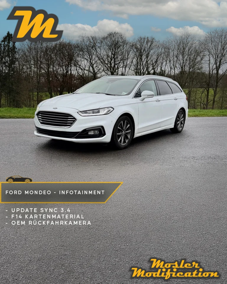 Bei diesem Ford Mondeo Mk5 wurde eine originale Rückfahrkamera nachgerüstet sowie das komplette Infotainment-System auf den neuesten Stand gebracht. Unter anderem erhielt das Fahrzeug das Update von Sync 3 auf Version 3.4 inklusive aktuellem F14-Kartenmaterial. Dadurch profitiert der Mondeo von erweiterten Funktionen, einer moderneren Benutzeroberfläche und aktueller Navigation.

🔧 Modell: Ford Mondeo Mk5
📸 Nachrüstung: Originale Rückfahrkamera
🧠 Update: Sync 3 → Sync 3.4 inkl. F14 Kartenmaterial

Durch die Umrüstung arbeitet das Infotainment-System deutlich moderner und komfortabler im Alltag. Die originale Rückfahrkamera sorgt zusätzlich für mehr Übersicht und Sicherheit beim Rangieren.

📍 Individuell umgesetzt
📩 Anfragen via DM
🛜 www.mosler-modification.eu

#Ford #Mondeo #FordMondeo #MK5 #Sync3 #Sync34 #FordSync #Rückfahrkamera #Nachrüstung #Infotainment #Softwareupdate #Navigation #OEM #FordPerformance #MoslerModification #viral #Deutschland #Germany