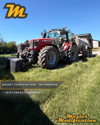 Dieser Massey Ferguson 7618 bekam von uns vor Ort eine Leistungsoptimierung, bei der wir die serienmäßigen 175 PS und 740 Nm auf starke 220 PS und 900 Nm anheben konnten. Das entspricht einem Plus von 45 PS und 160 Nm - zusätzliche Reserven, die sich besonders bei schweren Arbeiten deutlich bemerkbar machen.

🔧 Modell: Massey Ferguson 7618
🚀 Ergebnis: 220 PS / 900 Nm
📈 Leistungsplus: +45 PS / +160 Nm

Mit dem deutlich höheren Drehmoment steht dem Schlepper bereits aus niedrigen Drehzahlen mehr Durchzugskraft zur Verfügung. Gerade unter Last sorgt die abgestimmte Leistungssteigerung für zusätzliche Reserven, wenn sie benötigt werden.

📍 Vor-Ort-Service
📩 Anfragen gerne per DM
🌐 www.mosler-modification.de

#MoslerModification #MasseyFerguson #MF7618 #MasseyFerguson7618 #MF #Leistungsoptimierung #Landtechnik #Agrartechnik #Traktor #Schlepper #Softwareoptimierung #ECU #Tuning #DieselPower #Landwirtschaft #Farming #FarmLife #VorOrtService #Deutschland #Germany
