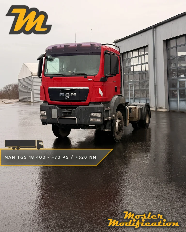 Bei diesem MAN TGS 18.400 realisierten wir eine Leistungssteigerung. Auch hier wurde die Optimierung über die OBD-Diagnose-Schnittstelle vorgenommen - völlig ohne mechanische Eingriffe in die Komponenten. Das Ergebnis sind +70 PS und eine Steigerung des Drehmoments um 320 Nm. 

🔧 Fahrzeug: MAN TGS 18.400
⚙️ Ergebnis: +70 PS / +320 Nm
🧠 Umsetzung: OBD-Diagnose-Schnittstelle

Die Optimierung sorgt für deutlich verbesserten Durchzug in allen Lastbereichen und ein souveränes Fahrverhalten - insbesondere unter hoher Beladung oder im Steigungsbereich. Gleichzeitig ist die Motorcharakteristik effizienter abgestimmt, was sich in einem harmonischeren Fahrgefühl und reduziertem Kraftstoffverbrauch bemerkbar macht. 

📍 Vor-Ort Service
📩 Anfragen via DM
🌐 www.mosler-modification.eu

#MAN #TGS #MANTGS #18400 #TGS18400 #LKW #Truck #Nutzfahrzeuge #Vmax #Softwareoptimierung #ECU #Tuning #Flottenmanagement #Fernverkehr #Berufskraftfahrer #MoslerModification #Deutschland #Germany