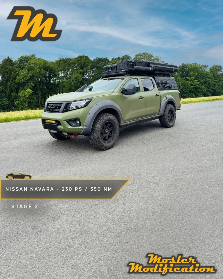 Die Leistungsdaten dieses Nissan Navara NP300 wurden dank unserer Stage 2 von serienmäßigen 190 PS und 450 Nm auf starke 230 PS und 550 Nm angehoben. Durch die Leistungssteigerung profitiert der Pickup von deutlich mehr Durchzugskraft, verbessertem Ansprechverhalten und spürbar mehr Reserven – egal ob auf der Straße, im Gelände oder mit zusätzlicher Beladung.

🔧 Modell: Nissan Navara NP300
🚀 Stage 2 Ergebnis: 230 PS / 550 Nm
🧠 Anpassung: Diagnoseschnittstelle (OBD)

Das erhöhte Drehmoment sorgt besonders im unteren und mittleren Drehzahlbereich für ein deutlich kraftvolleres Fahrgefühl und verbessert gleichzeitig die Fahrbarkeit im Alltag sowie bei Offroad-Einsätzen. Trotz der Mehrleistung bleibt die Abstimmung sauber und alltagstauglich.

📍 Individuell abgestimmt
📩 Anfragen via DM
🛜 www.mosler-modification.eu

#Nissan #Navara #NP300 #NissanNavara #Stage2 #Leistungssteigerung #Softwareoptimierung #ECU #Offroad #Overlanding #4x4 #Pickup #DieselPower #Tuning #MoslerModification #viral #Germany #Deutschland