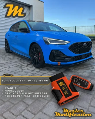 Erst seit kurzem verfügbar: Die neueste Generation des Ford Focus ST ist nun mit unserem Remote Flasher individuell programmierbar. Der Kunde entschied sich hier für unsere Stage 2, die das Fahrzeug auf satte 330 PS und 550 Nm Drehmoment anhebt. 

Der Flasher wird einfach in den OBD-Port eures Fahrzeugs gesteckt, die Software per App ausgelesen und mit euren Wünschen an uns gesendet - wir erledigen dann den Rest. Die optimierte Software senden wir euch anschließend zu und ihr könnt sie mit Hilfe des Flashers selbst aufspielen.

🔧 Modell: Ford Focus ST (2025)
🚀 Stage 2 Ergebnis: 330 PS / 550 Nm
🧠 Umsetzung: Mosler Modification Remote Flasher

Deutlich gesteigerte Leistung, kräftiger Durchzug über das gesamte Drehzahlband und ein spürbar sportlicheres Ansprechverhalten - und das alles ohne viel Aufwand von überall aus möglich.

Zusätzlich können wir für das Fahrzeug unter Anderem folgende weitere Optimierungen anbieten:

✅ Öldruckanpassung
✅ Schaltzeitenkorrektur
✅ Schubabschaltung
✅ Getriebeoptimierung

📍 Remote programmierbar
📩 Anfragen via DM
🛜 Erhältlich auf www.mosler-modification.eu

#Ford #FocusST #2025 #EcoBoost #Leistungssteigerung #ECU #Softwareoptimierung #Tuning #Stage2 #MoslerModification #Deutschland #Germany
