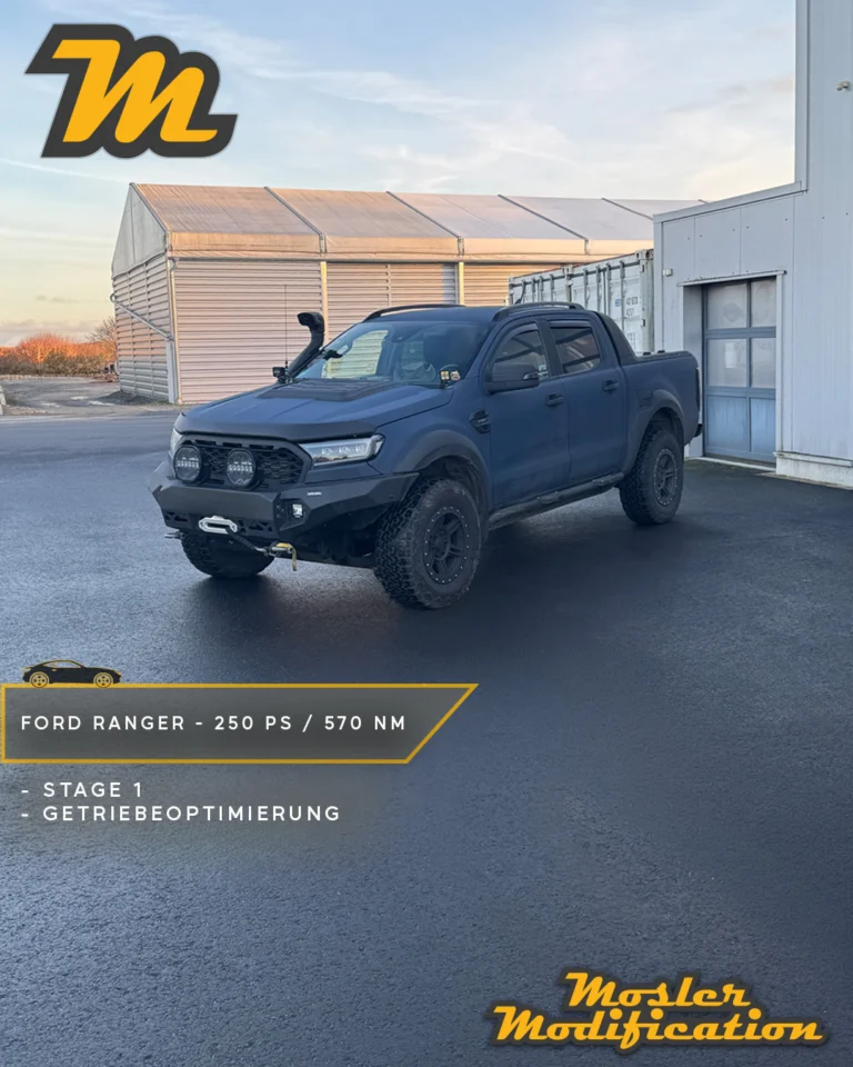 Die Leistungsdaten dieses Ford Ranger 2.0 Ecoblue mit SID212 ECU wurden dank unserer Stage 1 von serienmäßigen Werten auf starke 250 PS und 570 Nm angehoben. Zusätzlich erhielt das Fahrzeug eine Optimierung des 10-Gang-Automatikgetriebes, wodurch Schaltvorgänge spürbar harmonischer und direkter erfolgen.

🔧 Modell: Ford Ranger 2.0 Ecoblue
🚀 Stage 1 Ergebnis: 250 PS / 570 Nm
⚙️ Zusatz: 10-Gang-Getriebeoptimierung
🧠 Anpassung: Diagnoseschnittstelle (OBD)

Das Plus an Leistung und Drehmoment sorgt für mehr Durchzug im Alltag, mehr Power im Gelände und ein insgesamt deutlich souveräneres Fahrgefühl. 

🎁 Die Stage 1 Optimierung für das SID212 Steuergerät bei den 2.0 Ecoblue-Modellen ist derzeit noch zum Einführungspreis von 499,99€ bei uns erhältlich.

📍 Individuell abgestimmt
📩 Anfragen via DM
🛜 www.mosler-modification.eu

#Ford #Ranger #FordRanger #Wildtrak #Softwareoptimierung #offroad #offroadbuild #pickuptruck #stage1 #Getriebeoptimierung #Dieselpower #Drehmoment #torque #offroadnation #fordperformance #tuning #cars #trucksofinstagram #MoslerModification #Deutschland #Germany