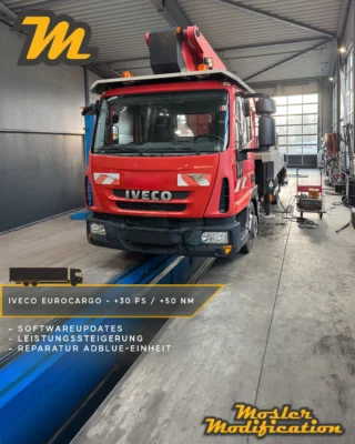 Dieser Iveco Eurocargo mit Mobilift-Aufbau kam mit Problemen im AdBlue-System zu uns. Bei der Diagnose stellte sich heraus, dass die AdBlue-Einheit defekt war. Nach der Instandsetzung wurde die Einheit neu angelernt und ins Fahrzeug integriert. Zusätzlich aktualisierten wir die Software auf den neuesten Stand. Im Anschluss entschied sich der Besitzer für eine Leistungssteigerung, die dem Fahrzeug spürbar mehr Reserven im täglichen Arbeitseinsatz verschafft.

🔧 Modell: Iveco Eurocargo
🚀 Leistungssteigerung: +30 PS / +50 Nm
🧠 Reparatur und Programmierung der AdBlue-Einheit inkl. Softwareupdates

Gerade bei Arbeitsfahrzeugen zählt Zuverlässigkeit. Durch die fachgerechte Instandsetzung des AdBlue-Systems und die aktualisierte Software ist der Eurocargo nun wieder störungsfrei unterwegs. Die zusätzliche Leistungssteigerung sorgt zudem für mehr Durchzugskraft und ein angenehmeres Fahrverhalten.

📍 Individuell umgesetzt
📩 Anfragen via DM
🛜 www.mosler-modification.eu

#iveco #eurocargo #ivecoeurocargo #adblue #adbluereparatur #diagnose #softwareupdate #leistungssteigerung #chiptuning #nutzfahrzeuge #lkw #werkstatt #moslermodification #truckpower #fahrzeugtechnik #ecu #tuning #dieselpower #trucklife #servicetruck #mobilift #deutschland #germany