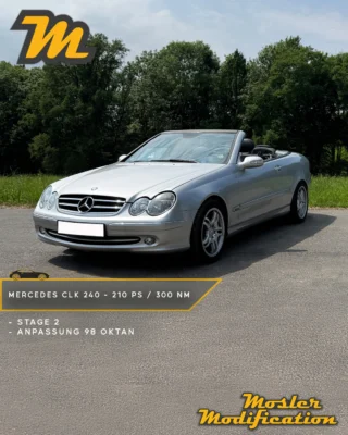 Dieser Mercedes-Benz CLK 240 mit V6-Saugmotor erhielt von uns eine individuelle Stage 2 Softwareoptimierung. In Verbindung mit einer Optimierung auf 98-Oktan-Kraftstoff konnten wir sowohl die Leistung als auch das Drehmoment um 40 PS und 60 Nm deutlich anheben und das Ansprechverhalten entsprechend optimieren.

🔧 Fahrzeug: Mercedes-Benz CLK 240
🚀 Stage 2: 210 PS | 300 Nm
⛽ Abstimmung auf 98 Oktan

Durch die individuelle Anpassung der Motorsoftware verfügt der CLK über ein verbessertes Ansprechverhalten, mehr Durchzug und eine kräftigere Leistungsentfaltung über das gesamte Drehzahlband. Auch bei Saugmotoren sind individuelle Softwareoptimierungen möglich, um das vorhandene Potenzial bestmöglich auszuschöpfen.

📍 Vor-Ort-Service
📩 Anfragen gerne per DM
🌐 www.mosler-modification.eu

#MoslerModification #MercedesBenz #MercedesCLK #CLK240 #V6 #Stage2 #Softwareoptimierung #Chiptuning #Saugmotor #Performance #ECU #Tuning #Deutschland #Germany