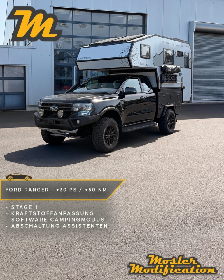 Dieser Ford Ranger wurde von uns speziell auf seinen Einsatz als Expeditions- und Campingfahrzeug abgestimmt. Neben einer individuellen Stage 1 erhielt das Fahrzeug eine Softwareanpassung für den Campingumbau sowie weitere Anpassungen, damit alle Systeme optimal mit dem Umbau harmonieren.

🔧 Modell: Ford Ranger
🚀 Stage 1 Ergebnis: +30 PS / +50 Nm
⚙️ Verträglichkeit für Drittländerkraftstoffe
🧠 Abschaltung der beeinträchtigten Assistenzsysteme

Gerade bei einem Reisefahrzeug kommt es auf mehr an als nur Leistung. Durch die Softwareanpassung wurde der Ranger auf den Campingbetrieb abgestimmt und für den Einsatz mit unterschiedlicher Kraftstoffqualität vorbereitet. Zusätzlich wurden die durch den Umbau beeinträchtigten Assistenzsysteme softwareseitig angepasst, sodass das Fahrzeug zuverlässig und ohne Fehlermeldungen betrieben werden kann.

📍 Individuell abgestimmt
📩 Anfragen via DM
🛜 www.mosler-modification.eu

#Ford #Ranger #FordRanger #Diesel #Softwareoptimierung #offroad #offroadbuild #camper #camping #expedition #pickuptruck #stage1 #Dieselpower #Drehmoment #torque #offroadnation #fordperformance #tuning #cars #trucksofinstagram #MoslerModification #Deutschland #Germany