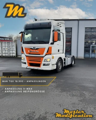 Bei diesem MAN TGX 18.500 wurde die Reifengröße softwareseitig angepasst, um eine korrekte Abstimmung von Geschwindigkeit und Fahrverhalten sicherzustellen. Zusätzlich wurde die Endgeschwindigkeit auf die maximal gesetzlich zulässige Grenze erhöht.

🔧 Fahrzeug: MAN TGX 18.500
⚙️ Reifengröße + Endgeschwindigkeit angepasst
🧠 Umsetzung: OBD-Diagnose-Schnittstelle

Durch die korrekte Anpassung der Reifengröße wird eine präzise Geschwindigkeitsanzeige sowie ein sauberes Zusammenspiel aller relevanten Systeme gewährleistet. Die angepasste Endgeschwindigkeit ermöglicht eine effizientere Nutzung im Rahmen der gesetzlichen Vorgaben - gerade im Fernverkehr ein großer Vorteil.

📍 Vor-Ort Service
📩 Anfragen via DM
🌐 www.mosler-modification.eu

#MAN #TGX #MANTGX #LKW #Truck #Nutzfahrzeuge #Vmax #Softwareoptimierung #ECU #Tuning #Flottenmanagement #Fernverkehr #Berufskraftfahrer #MoslerModification #Deutschland #Germany