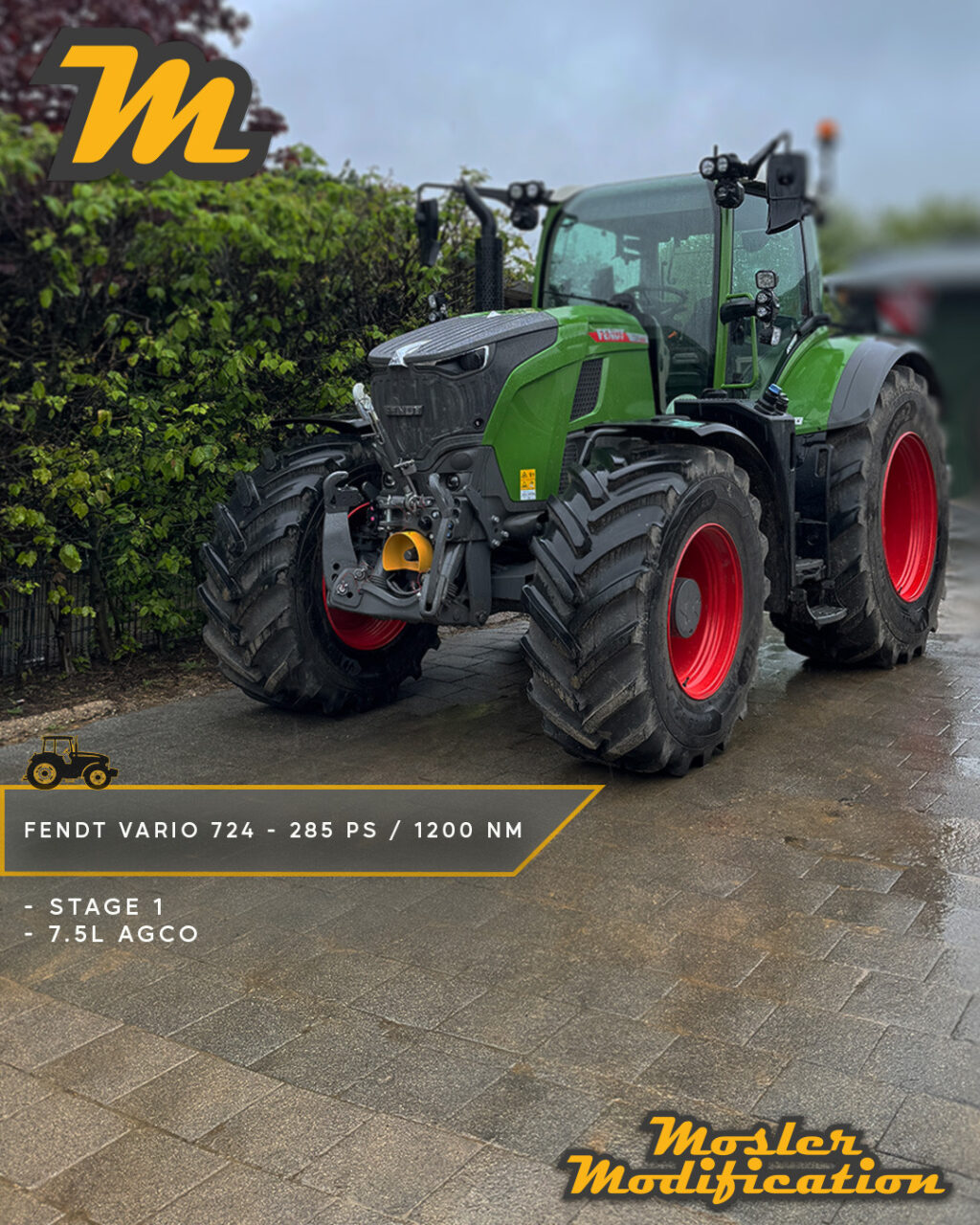 Dieser Fendt Vario 724 mit 7.5L AGCO Power Motor wurde von serienmäßigen 240 PS und 1060 Nm auf 285 PS und 1200 Nm optimiert.
Mit der Stage 1 wird das vorhandene Motorpotenzial effizient ausgeschöpft, ganz ohne mechanische Veränderungen.

🔧 Modell: Fendt Vario 724
🚀 Stage 1 Ergebnis: 285 PS / 1200 Nm
🧠 Umsetzung: Optimierung über Diagnose-Schnittstelle – kein Ausbau des Motorsteuergeräts erforderlich

Mehr Drehmoment bedeutet im landwirtschaftlichen Einsatz vor allem eins: mehr Zugkraft unter Last, stabileres Arbeiten mit schweren Anbaugeräten und souveräner Durchzug bei Transportfahrten. Durch die optimierte Abstimmung kann der Motor bei gleicher Arbeitsleistung mit niedrigerer Drehzahl betrieben werden, was den Kraftstoffverbrauch reduziert und die Effizienz im täglichen Einsatz steigert.

📍 Vor-Ort-Service
📩 Anfragen via DM
🛜 www.mosler-modification.eu

#Fendt #Fendt724 #Vario #agcopower #Landtechnik #Agrar #Landwirtschaft #Softwareoptimierung #Drehmoment #farmer #farming #stage1 #MoslerModification
